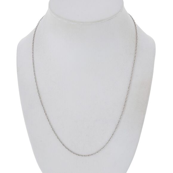 Vintage Sterling Silver 925 1.4mm Rope Chain Necklace 19.25" - Picture 1 of 3